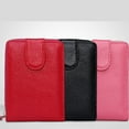 thumbnail image 3 of Guardurnaity Cartera de órgano de cuero para hombre y mujer, bloqueo de identificación, tarjeta de crédito, RFID, bloqueo de identificación, Envolturas para manijas de equipaje azul, 3 of 6