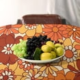 thumbnail image 3 of Odenmar Daisy Floral Round Tablecloth 60 Inch, Farmhouse Waterproof Table Cover, Rustic Flower Design for Dining Table, Kitchen, Party Indoor Outdoor, 3 of 7