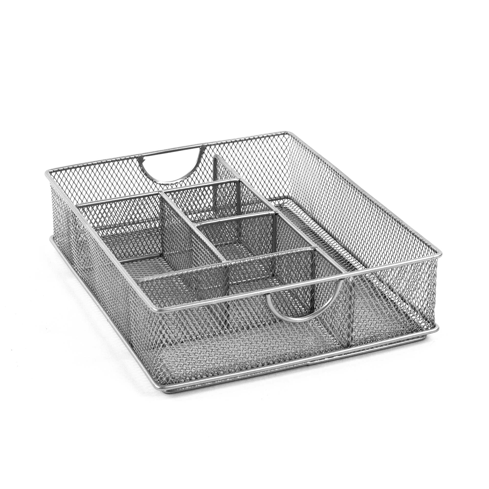 Design Ideas, Mesh Vanity Organizer, Silver