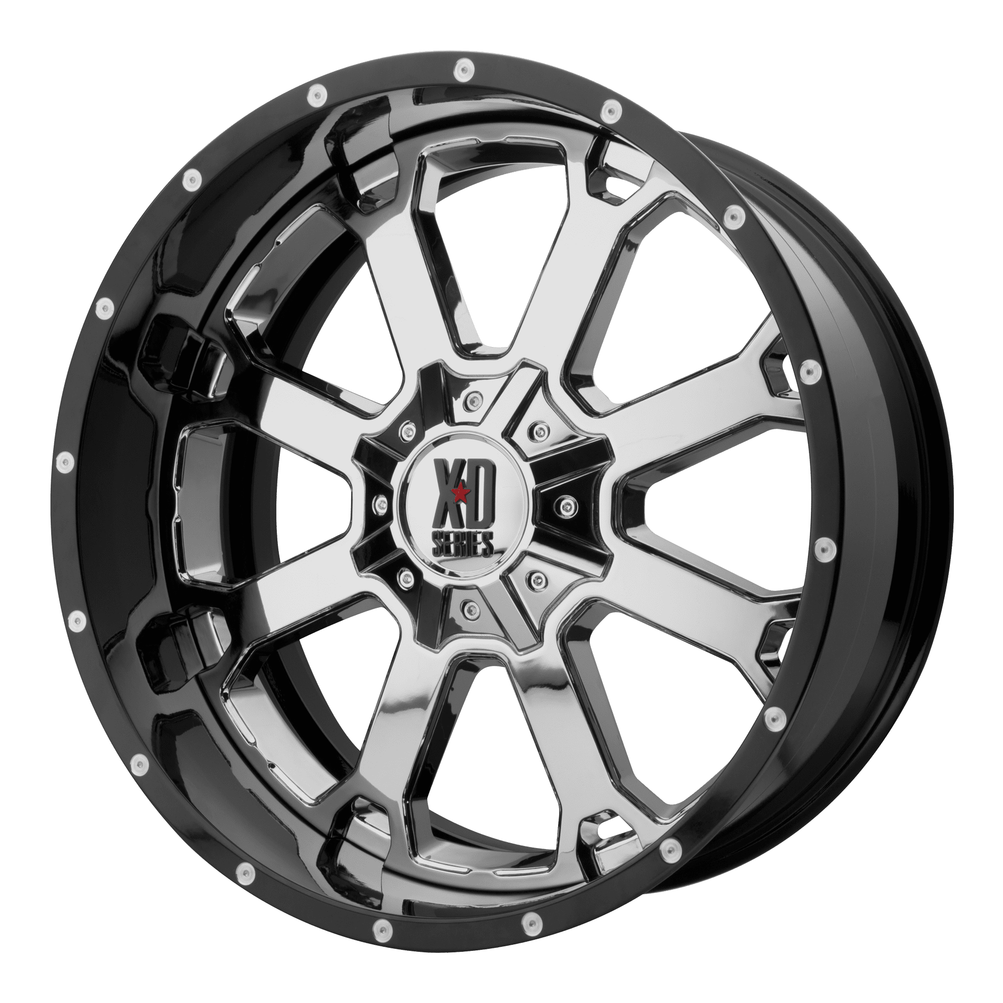Xd Series By Kmc Wheels Buck 25 20x10 6x13500 Chrome Center W Gloss