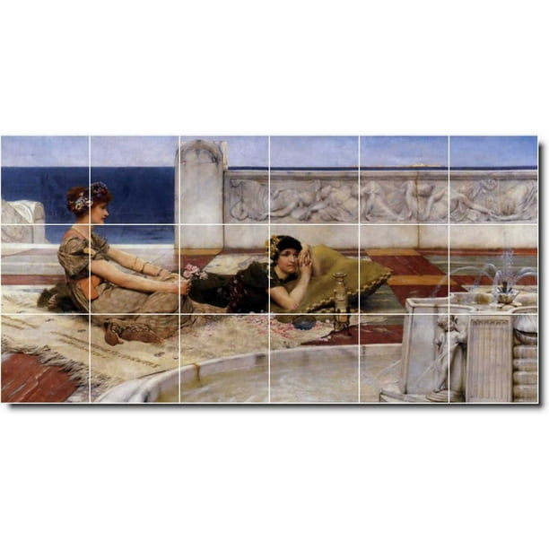 Ceramic Tile Mural Lawrence Alma Tadema Women Painting 189 48 W X 24 H Using 18 8 X 8 Ceramic Tiles Walmart Com Walmart Com
