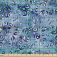 thumbnail image 2 of Ambesonne Grunge Fabric by the Yard Upholstery, Watercolor Pattern Abstract, 1 Yard, Cadet Blue Quartz and Lilac, 2 of 5