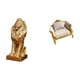 thumbnail image 1 of Sofá en miniatura con figura de león majestuoso, escultura de arte coleccionable para oficina, hogar, estantería, casa de muñecas, regalo de cumpleaño, 1 of 8