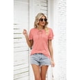 thumbnail image 3 of Anbech Ruffled Sleeve Womens V Neck Shirt 2024 Tunic Casual Blouse Tops, 3 of 8