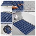 thumbnail image 6 of Navy Blue Striped Bath Mat 3 Piece Bathroom Rug Set, Modern Abstract Art Geometric Stripes Non Slip Bath Rug Contour Mat and Toilet Lid Cover, Absorbent Shower Mats Soft Bath Rugs and Mats Sets, 6 of 8