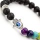 thumbnail image 5 of Mano mal de ojo piedra de lava natural esencia aceite difusor Reiki tratamiento equilibrio pulsera de cuentas, 5 of 5