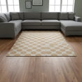 thumbnail image 2 of HomeRoots 677429 10 x 14 ft. Peach & Ivory Polka Dot Washable Machine Made Rectangle Area Rug with UV Protection, 2 of 9