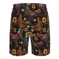 thumbnail image 6 of Kdxio Sunflower Rooster Pattern Mens Casual Shorts - Drawstring Summer Beach Sports Shorts for Men, 6 of 9
