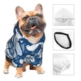 thumbnail image 3 of Honeii Rose Flowers Print Small Dog Hoodies Pet Hooded Sweatshirts Fall Winter Puppy Cat Sweaters Warm Clothes for Small Dogs Outfits Costume-Large, 3 of 7