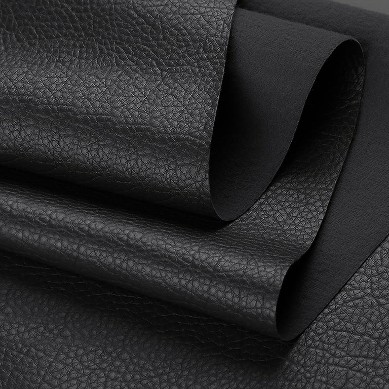 Faux Leather Fabric by The Yard, Upholstery Projects & Auto Interior  Reupholstered, Water Proof Durable 55 Width (1Yard, Black)
