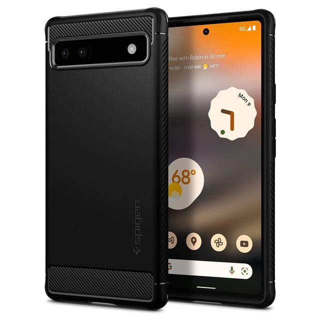 Funda Spigen Rugged Armor para Pixel 6a (2022) - Negro mate