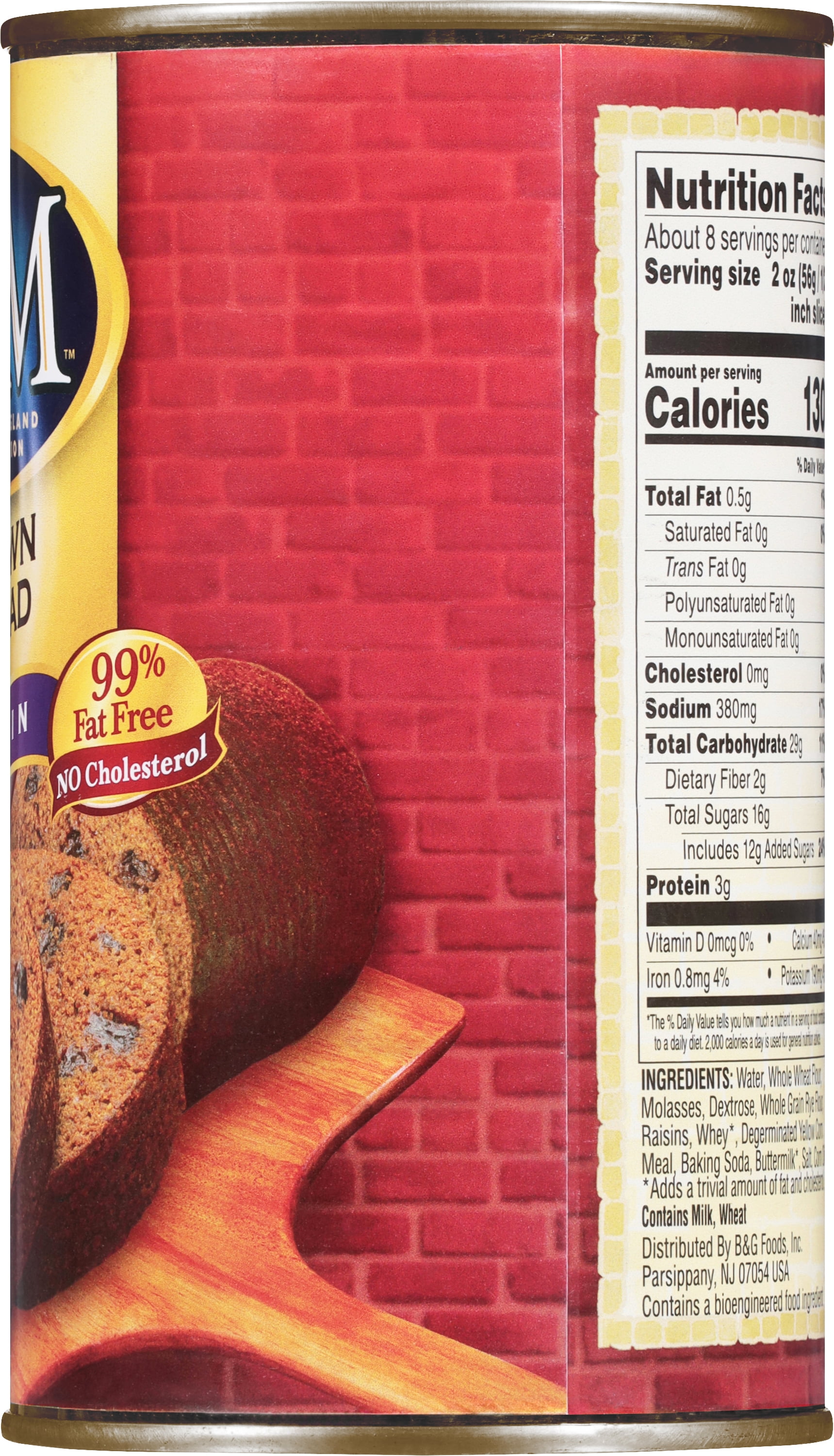 (2 pack) B&M Brown Bread Raisin, Shelf-Stable, 16 oz Can