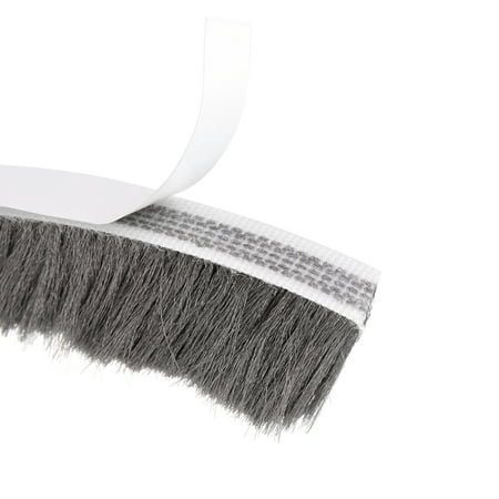Uxcell Brush Weather Stripping Adhesive Felt Door Seal Strip 197Inch L x0.9Inch W Gray