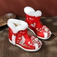 thumbnail image 3 of Cathalem Boots Girls Size 3 Toddler Ethnic Style Cotton Boots For Gilrs Cloth Shoes Warm Winter Snow Boots Embroidery Boots Girls Red 7 Years, 3 of 4