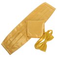 thumbnail image 3 of Conjunto de pajarita, fajín y pañuelo de bolsillo para hombre. Elegantes accesorios de esmoquin para bodas, fiestas y eventos de negocios. Dorado., 3 of 7