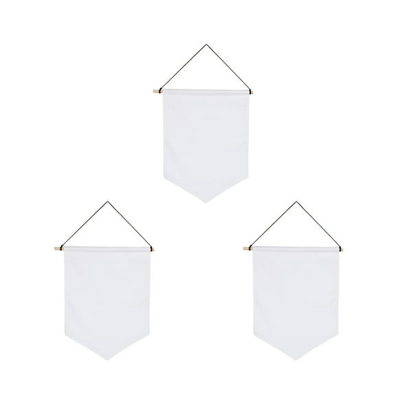 UPKOCH Blank Canvas Banners White 3Pcs 13.4x11.8x0.04in