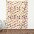 thumbnail image 3 of Autumn Fabric by the Yard, Seasonal Leaves Mixed Floral Illustration Plain Background Print, Decorative Upholstery Fabric for Sofas and Home Accents, Vermilion and Burnt Orange by Ambesonne, 3 of 4