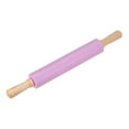 thumbnail image 3 of Silicone Rolling Pins for Baking 43cm x 5.2cmfor Fondant Dough Pizza, Purple, 3 of 7