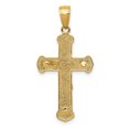 thumbnail image 4 of 14k Yellow Gold Polished Textured Crucifix Pendant Charm, 4 of 4