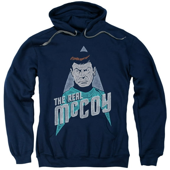 Star Trek The Real Mccoy Adult Pullover Hoodie Sweatshirt Navy
