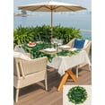 thumbnail image 6 of 54x80 Inch Outdoor Tablecloth with Umbrella Hole Zipper Rectangle St Patricks Day Rectangular Tablecloths Outside Waterproof Spring Gold Coin Green Shamrock on Linen Patio Table Cover for Picnic, 6 of 8