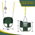 thumbnail image 4 of Eastern Jungle Gym Cubo Completo con Respaldo Alto para Trabajo Pesado Asiento de Columpio para niños pequeños Cadenas de Columpio recubiertas Accesorio de Juego de Columpio Verde Completamente ensamb, 4 of 7