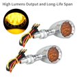 thumbnail image 4 of 4Pcs Universal Amber Chrome Motocicleta LED Luz de SeñAl de Freno Luz de Marcha Trasera, 4 of 6