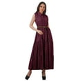 thumbnail image 1 of Moomaya Robes à Étages en Rayonne pour Femmes Imprimées Col Classique Robe-Chemise Femmes, 1 of 4