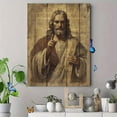 thumbnail image 4 of Qisvanset Jesus Portrait Canvas Wall Art 15.75x11.81 Inches, 4 of 8