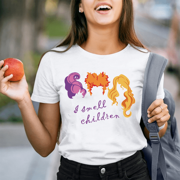 I Smell Children T-Shirt, Funny Halloween Witch Shirt, Hocus Pocus Inspired Tee, Spooky Season Shirt for Teachers, Unisex Fall Outfit