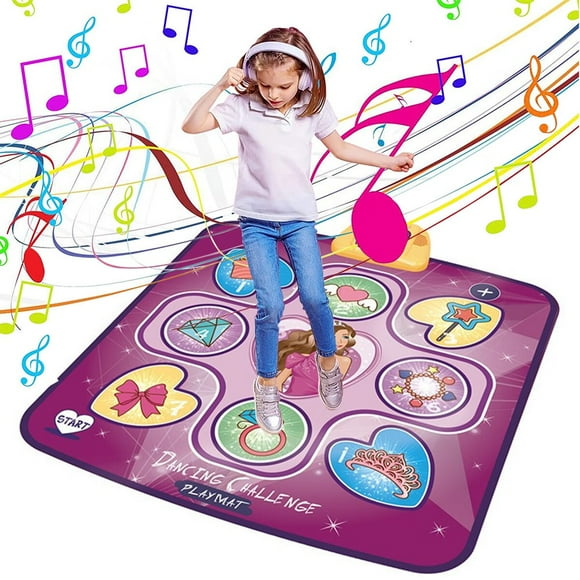 Dance Mat Adjustable Volume Musical Dance Pad with 5 Game Modes Battery Powered Non-slip Dancing Blanket Portable Childr