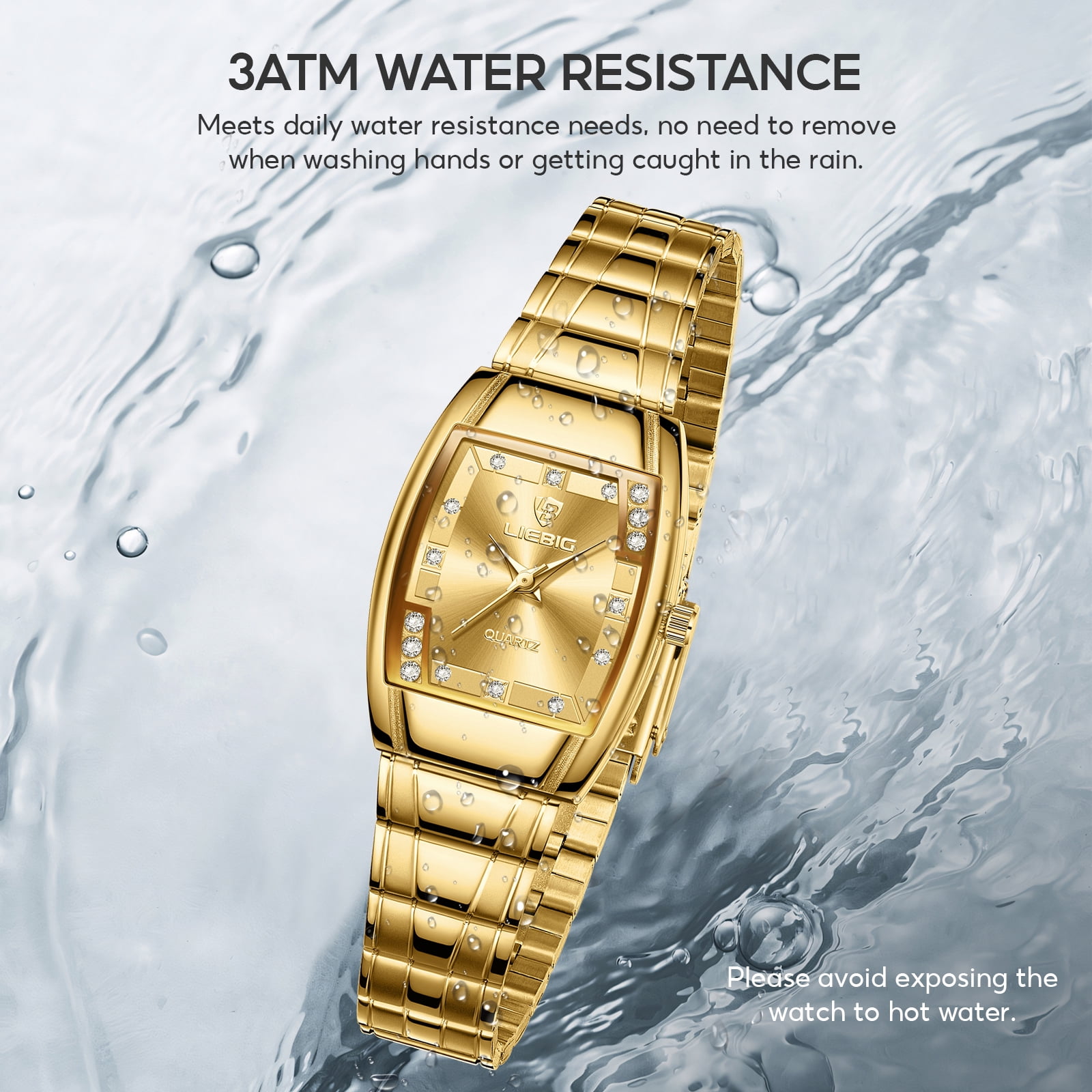 LIEBIG Watches for Women Wrist Watches Waterproof Womens Watch Casual Fashion Simple Square Quartz Wristwatch