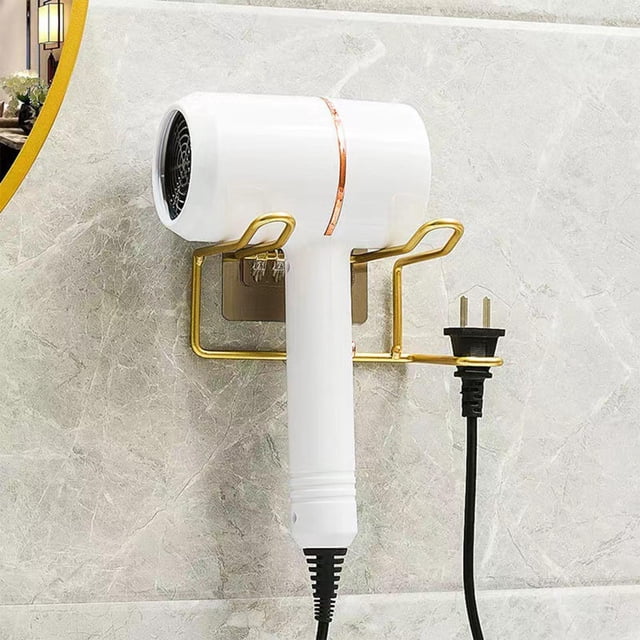 Organizador de Herramientas para el Cabello Perfecl Soporte para Secador de Pelo Acero Inoxidable Oro