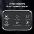 thumbnail image 4 of Black Intelligent Sprinkler System with 10m PE Tube, 4 Adjustable 360° Nozzles - Automatic Cycle/Normally Open/Closed Modes, 1min-99h Timer, 3.5W Self-Priming Pump (≥2m Lift), 4-8bar Pressure,, 4 of 6