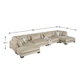 thumbnail image 4 of Lexicon Corydon Microfiber 4-Piece Modular Sectional with Chaise in Brown, 4 of 6