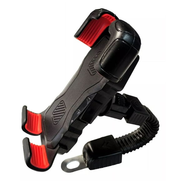 Porta Celular Motocicleta Espejo Ajustable Con Seguro