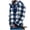 Blue, variant on Men's Plaid Turtleneck Plush Sweater - Button Pullover with Pocket, Full Sleeve, Casual Style, All-Season Fit