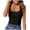 Black, variant on Gunia Ribbed Womens White Tank Top Ribbed Summer Scoop Neck Slim Fitted Tops Casual Basic Knit Sleeveless Shirts Tanktops For Women Camisole