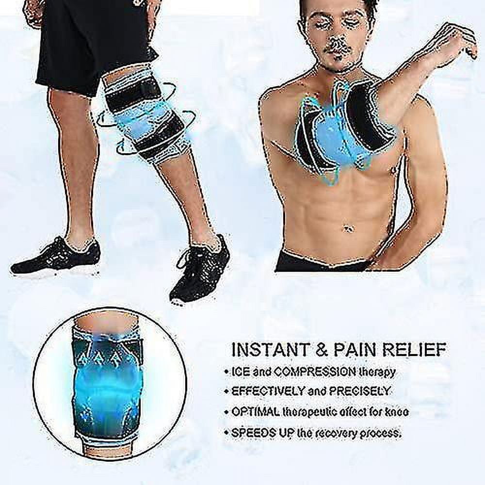 Ice Pack For Knee Pain Relief, Reusable Gel Ice Wrap For Leg Injuries, Swelling, Knee Replacement Surgery, Cold Compress Therapy - S