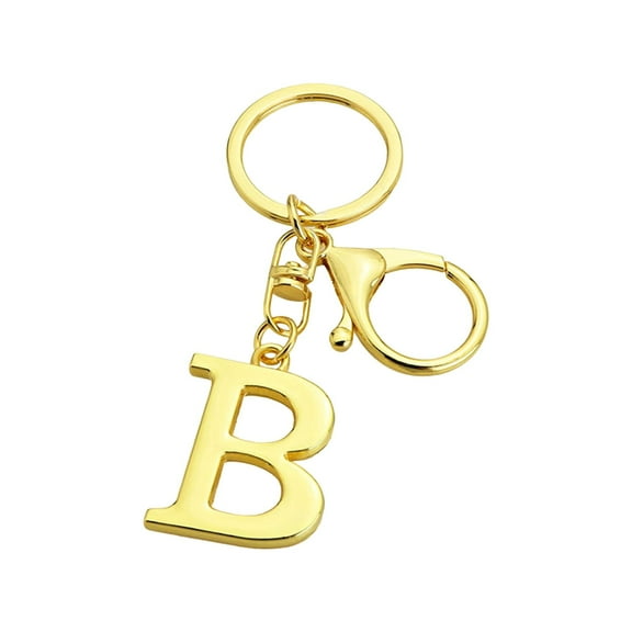 Alphabet Initial Letter Keychain in Metal Alloy - Personalizable Pendant for Keys, Bags and Wallets - Durable Everyday Accessory for a Unique Style - Ideal Gift Idea
