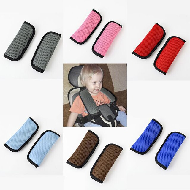 3@# Car Seat Belt Cover Children Protect Universal Auto Seat Belt Shoulder Pad Interior Seat Cushion Protector Safety ProtectionRed He Qiyong unisex