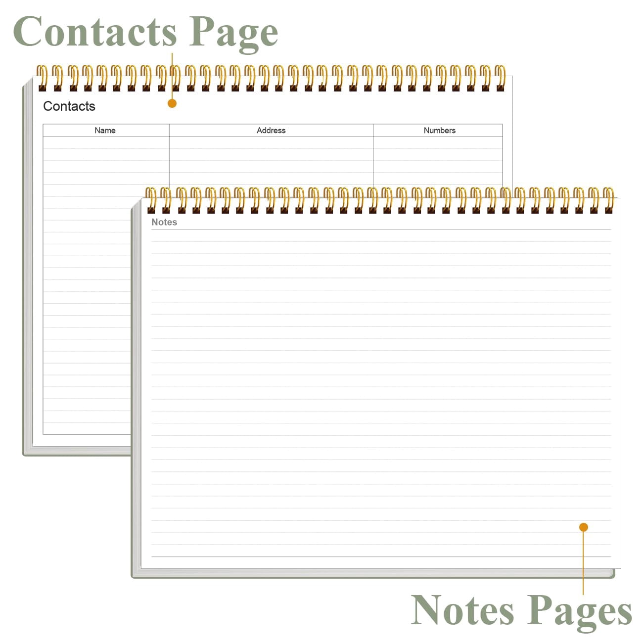 Weekly productivity planner, 8.5 x 11 undated desk notepad with 6 focus areas, goal tracking, project management, meal planning, 54 weeks, green