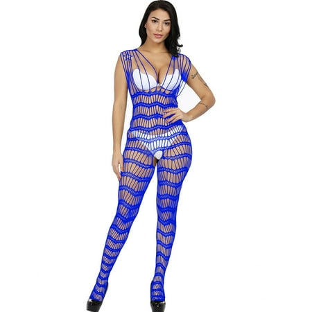 Generic Women s Sexy Siamese Fishnet Clothes Sling Mesh Hollow out See-through Full Body Stockings Mesh Stockings Sexy Lingerie