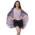 thumbnail image 2 of Moomaya Open Front Printed Shrug Printed Kimono Sleeve Beach Cover Up For Women, 2 of 5