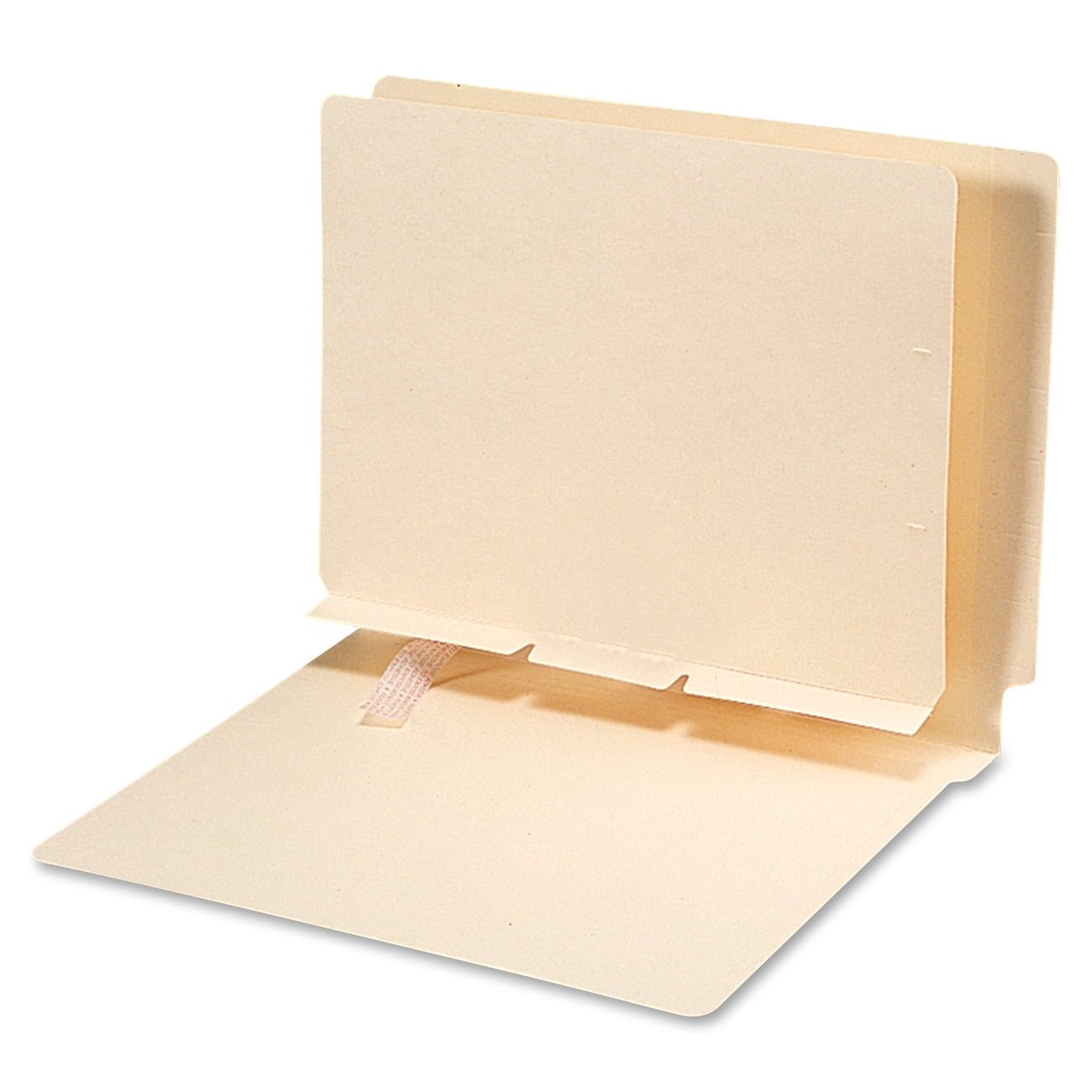 Smead 68021 Self-Adhesive Prepunched Folder Dividers with 1 Fastener - Letter, Manila (100/Box)