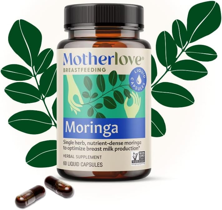 Motherlove Moringa, Single-Herb Lactation Supplement, 60 Liquid Caps
