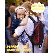 PROHEAR 032 Kids Ear Protection Ear Muffs, NRR 25dB Noise Reduction Childrens Earmuffs, Adjustable Headband Hearing Protectors for School, Sports Events, Concerts, Racing, Airports - Skull