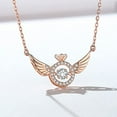 thumbnail image 3 of Artificial Imitation Angel Wings Pendant with Gold Plated Necklace Chain Jewellery Elegant Stylish Party Casual Wear Movable Chain(JS Chain ANGL65 W CPY4), 3 of 5