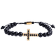 thumbnail image 1 of Pulsera Hombre LUCKMAN Jade Negro Zirconias Acero Inoxidable UNITALLA, 1 of 5
