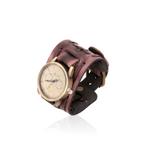 Minnieouse Reloj de para hombre, reloj de de aleación de cuero decorativo, regalos para novio, relojes de portátiles, Type3 NO3